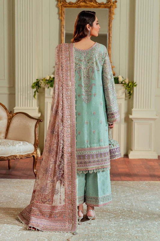 BAROQUE organza embroidered sequence & adda work luxury unstiched 3pc