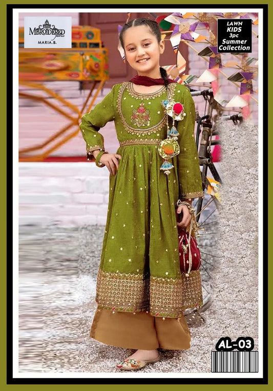 Maria B Unstitched 3pcs Lawn Suit